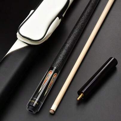 JIAN YING JY Professional American Style Billiard Cue, 9-Ball Cue, Linen Grip, Sweat And Slip Resistant, 1pc Professional Billiard Cue, Maple Wood Construction, 12.5mm Tip, Weight 18-20 Oz, Precise Hitting, Length 148cm/58 Inches, Includes 1 Cue, Cue Tip Protector, 1 Cue Case, 1 Extension, 1 Glove, 1 Cue Cloth, Ideal Choice For Billiard Enthusiasts