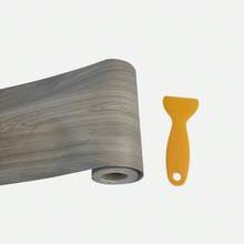 1 件 15cmx5m 自粘木纹修复胶带壁纸贴纸，用于门框边缘贴纸，木门盖可隐藏损坏并装饰可剥离粘贴的可拆卸墙壁盖，适用于窗台、书桌、橱柜、衣柜