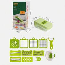 Multi-Functional Vegetable Slicer, Potato Slicer, Shredder, Onion Chopper, Vegetable Cutter - Multicolor - View 4