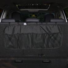 1pc Oxford Cloth Car Trunk Storage Bag, Multi-Function SUV Backseat Organizer Hanging Net Pocket