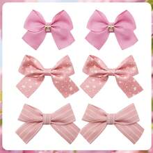 Pet Fashion Hairpins, Cute Solid Color Bow Double-Layer Hairpins, Universal Style For Dogs And Cats, 2 Pieces