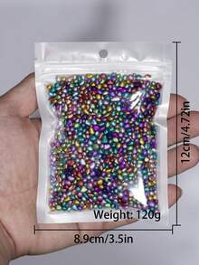 10/20/50/80/120/180g elektroplattierte bunte Mini-Glassteine, ca. 2-7mm Durchmesser, Wohnaccessoires, geeignet zum Dekorieren von Möbeln, Weihnachtsartikeln