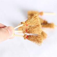 Weihnachtsdekoration Miniatur Puppenhaus Mikro Mini Besen Ornament, kreatives Heimdekoration Accessoire