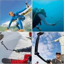 4-In-1 Foldable Camera Monopod With Tripod & Non-Slip Handle - Compatible With Hero 13/12/11/10/9/8/7/6/5/4/3, SJCAM Action Cameras - Adjustable Selfie Stick, Portable Travel Tripod For Vlogging, Photography, Travel Photography Gear, Versatile Camera Support, Durable Construction