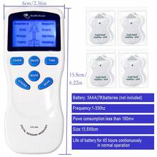 8 Modes 15 Intensities EMS Massage Nerve Stimulator TENS Machine Body Massager Full Body Massage With 5pcs Cervical EMS Pulse Massage Stickers