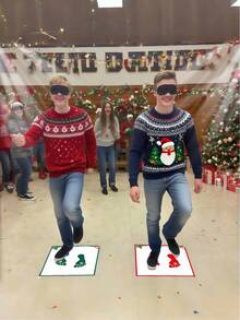 即插即用的游戏垫，游戏玩法简单有趣，工艺精湛，可折叠、可重复使用，非常适合派对娱乐、圣诞节庆祝活动等。