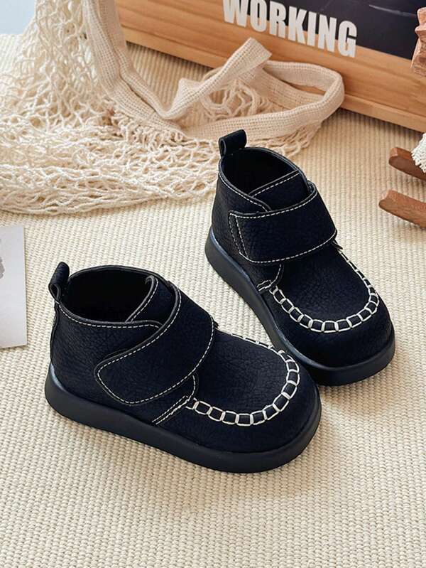 Botas de tobillo para niños, botas de suela blanda para niños para otoño/invierno, nuevos zapatos de princesa para bebé, zapatos de cuero estilo coreano para niñas pequeñas