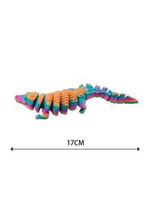 3D Printed Crocodile Model With Articulated Joints, Animal Model Collectible Toy, Home Decor Table Ornament, Room Decor - Multicolor - View 9