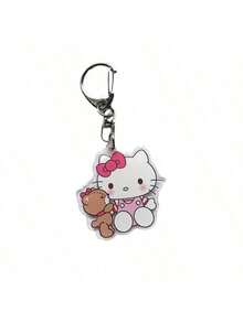 Sanrio Hello Kitty Bag Women's Large Capacity Tote Bag Travel Shoulder Handbag,Sanrio Hello Kitty Canvas Handbag, Cute KT Tote Shoulder Bag, Cartoon Versatile Tote Bag, Large Capacity Commuter Bag, Suitable For Travel, Back To School, Commuting