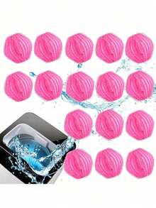 宠物毛发去除洗衣机球，蓬松洗衣球 - 防，洗衣机清洁球，可重复使用且耐用的绒毛收集器，保持衣物和床上用品无毛，宠物主人必备 - 提升您的洗衣体验 - 紅色 - 查看 5