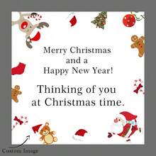 Custom Cardboard, Custom Postcards, Custom Christmas Cards, Custom Greeting Cards, Custom Gift Box Labels, Custom Tags, Custom Wine Labels, Custom Gift Tags, Custom Item Classification Labels, Custom Gift Tags, Party, Birthday, Gathering, Back To School, Independence Day, Beach Party - Christmas Card Paper - View 16