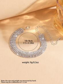 5pcs Luxury Crystal Jewelry Set: Necklace, Earrings, Bracelet, Ring, Exquisite Versatile Design Suitable For Women Daily, Wedding Party, Festival Holiday Gift - Exquisite Necklace Set - View 8