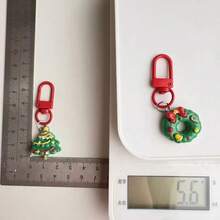 1pc Christmas Gift Christmas Tree Cartoon Cute Christmas Keychain Hanger Schoolbag Hanger Car Key Hanger Christmas Decoration Gift