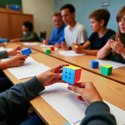 Tecforood 3-Color 3D Magic Cube, Made Of Fashionable Resin Material, Refined Structure, Suitable For Challenging 3D Spatial Intelligence Games, Ideal For Student Leisure And Educational Games