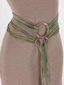 1 pièce Ceinture à nœud de corde grande taille pour femmes, chaîne de taille sorcière nordique, sangle de corps croisée de troll, accessoire de chaman viking, déguisement de pirate, elfe archer, foire, Halloween - A - Voir 1