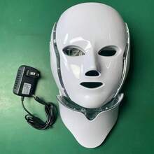 7 Color LED Light Facial Mask Adjustable LED Facial Mask Beauty Care Tool Valentine'S Day Gift Perfect Gift For Mother - 白色 - 查看 6