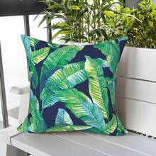 Outdoor/Indoor Throw Pillows, 18x18 Square Pillows With Inserts Bed, Couch, Sofa & Patio Furniture (Set Of 2, Monstera Blue), Decorative Pillows - 哈納雷潟湖 - 查看 6