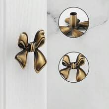 Luxury French Brass Creative Bow-Knot Pure Copper Pull Handle, Chrome Gold Plated Cabinet Drawer Cupboard Door Knob, Solid Brass - Multicolor - View 10