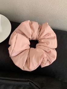 1 pièce Chouchou crème moelleux pour femmes, attache-cheveux en forme de donut, support de queue de cheval, design doux et simple, polyvalent, convient pour un usage quotidien, élastiques à chouchou, accessoires capillaires, pièce de tête