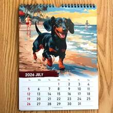 2026 Dackel Kalender - Lustiger Hunde Planer mit süßen Dackel Fotos, Monatskalender (Januar-Dezember) - Perfektes Geschenk für Hundeliebhaber, Zuhause, Büro oder Schreibtischdekoration - Ideal für Dackel Besitzer & Haustierbegeisterte - Lustiges Haustier Geburtstags- oder Einweihungsgeschenk, Weihnachten, Weihnachtsgeschenke, Weihnachtsdekoration, Neujahrsgeschenke, Neujahrsdekoration - Verschiedenfarbig - Übersicht 5