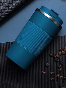 1 Pc Stainless Steel Insulated Travel Mug, Stainless Steel Coffee Cup, Mug, Double Wall Vacuum Water Bottle With Lid, Hot And Cold Dual Purpose Water Bottle, Suitable For Hot And Cold Drinks, Easy To Carry, Suitable For Home, Travel, Outdoor, Coffee, Back To School, Christmas, New Year, Cup, Cup, Insulated Water Bottle