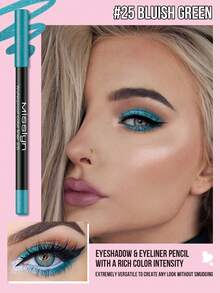 Misslyn 防水彩色眼线笔，持久显色，质地柔滑细腻，哑光、珠光、闪光三种妆效可选，轻松打造浓郁精准的线条，可用卷笔刀削尖，防晕染，防水，持久不脱妆，防汗。