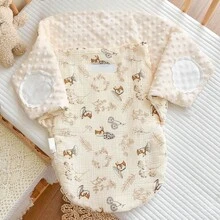 1 Stück super weiches Baby Pucktuch, Neugeborenen Anti-Erschrecken Schmetterling Pucktuch, 3D gepunktete Plüschdecke, dicke Schlafanzug Strampeldecke für Herbst/Winter, tolles Weihnachts-, Halloween-, Neujahrsgeschenk für Babys