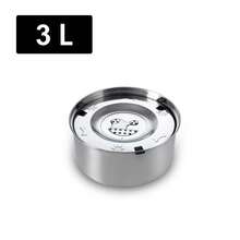 1L/3L 不锈钢狗水碗，带浮动盘，防溢慢饮宠物喂食器，适用于狗和猫，适用于狗和猫