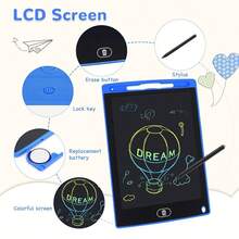 2 Stücke 8,5 Zoll LCD Schreibtafel, mit Farbbildschirm zum Zeichnen und Stift - batteriebetriebenes Lernbrett, ideal als Weihnachts-, Halloween- oder Thanksgiving-Geschenk, interaktives Lernwerkzeug, lebendiges Design, robuste Konstruktion