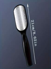 1pc Professional Stainless Steel Foot Scrubber - Splash-Proof Design, Durable Anti-Rust Handle, Essential Tool For Home SPA, Pedicure & Manicure Care, High-Quality Coarse & Fine Texture Scrubber, Ergonomic Grip