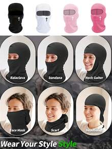 1/2 pièces Cache-cou de protection solaire unisexe, cagoule, tour de cou en soie glacée, convient pour un usage quotidien, les voyages en plein air, la pêche, la randonnée, la course, le cyclisme