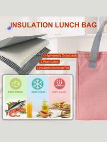 1 szt. Nowa, zapieczętowana torba na lunch, przenośna, wielokrotnego użytku torba na lunch, wodoodporna torebka, odpowiednia do biura, pracy, szkoły, podróży, kempingu, pikniku na świeżym powietrzu dla mężczyzn i kobiet, wielokrotnego użytku pojemnik na lunch, duża torba na lunch, odpowiednia do pracy, pikniku, plecaka, torebki na lunch, torby chłodzącej, torby do przechowywania, uroczej torby na lunch, torby na lunch, małej damskiej torby na lunch, torby na przybory szkolne