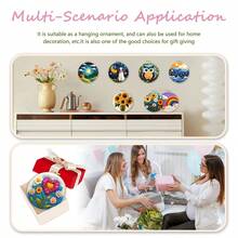 1 包天空之夜图案针毡入门套装羊毛画风景套装包括羊毛袋毡针泡沫垫毡布 DIY 礼物 20x20cm/7.87x7.87 英寸 - 彩色 - 查看 7