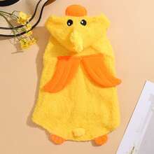 Süße Hundemode Halloween Enten Kostüm Plüsch Kapuzen Weich Warm Winter Haustier Bekleidung