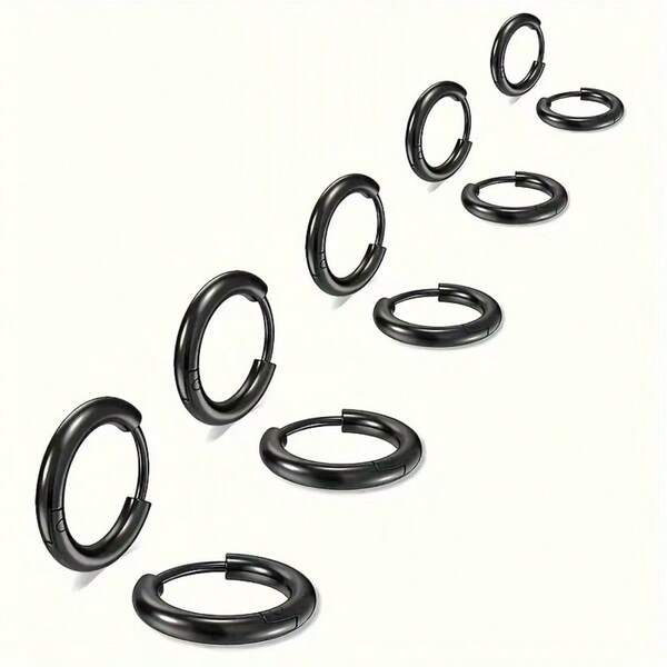 Fashionable Unisex Stainless Steel Hoop Earrings, Loop Earrings
