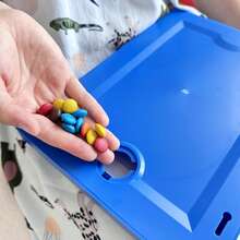 壁挂式方形糖果相框，糖果分配器相框，悬挂式糖果相框，相框内的口香糖机，方便快捷地分配糖果、坚果、狗和猫零食相框，糖果相框 - 藍色 - 查看 7