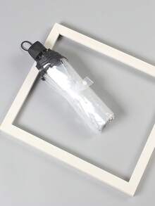 1pc 8-Rib Thickened Pvc Transparent Folding Umbrella, Outdoor Photoshoot Travel Three-Fold Umbrella For School,Office,Household,Travel,Spring Summer Picks,Brides Maid Gifts,Room,Bedroom Deccor,Bedroom Deccor,Beach,Travel,For Men,For Women,Vacation - Multicolor - View 7