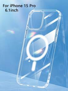 Rocoren Rocoren Magnetic Case Compatible With IPhone 17 16 Pro Max Plus, Magnetic Wireless Charging Phone Case Compatible With IPhone Lens Protection Impact Resistant Case, Transparent, PC+TPU