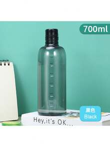 1 pieza Botella de agua con escala de tiempo, taza simple para mujer, transparente y de alta apariencia, taza de agua portátil casual para mujer, esencial para viajes - Multicolor - Ver 13