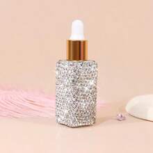 New High-End Rhinestone Square Dropper Bottle, Glass Liquid Filling Bottle For Serum/Essential Oil, With Dropper, Exquisite Design, 5ml/10ml Options - Multicolor - View 10