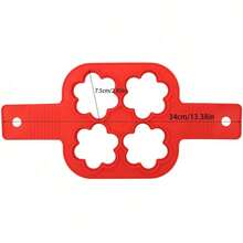 Silicone Pancake Mold, Cake Mold, Flip Pancake Mold, Non-Stick Silicone Egg Ring Mold, Reusable Egg Cooking Mold, Perfect Fried Egg Mold And Pancake Ring Kitchen Baking Accessories - Red - View 13