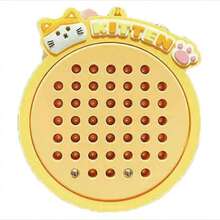 1pc Creative Cartoon Cat Magnetic Steel Ball Painting Board Keychain, Practical Bag Pendant Magnetic Steel Ball Painting Board Keychain, Fun Stress Relief Toy