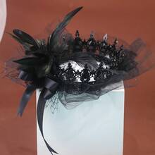 1 Peça Acessório de Coroa Gótica Estilo Halloween para Mulheres, Acessório de Fantasia e Festa Preta