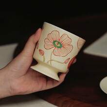 240ml Retro Ceramic Cup, High-Quality New Design Stylish Mug For Coffee, Water, Tea, Great Gift For Women, Afternoon Tea