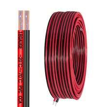 18 Gauge Wire 16.4FT/30FT/50FT/100FT, 2 Conductors Electrical Wire Red Black Cable, Flexible/Low Voltage/PVC 18 AWG Copper Clad Aluminum Extension Cord For Speaker, LED Strips, Automotive 12V/24V DC