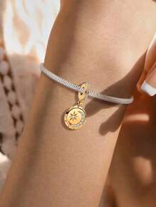 1 件时尚心连心串珠饰品，适合手链 DIY 女士珠宝 - 金色 - 查看 12