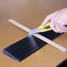 1 件 90 厘米/35.43 英寸车门槛坡道、自粘橡胶门坡道、轮椅和滑板车门槛坡道、可调节和可切割的电动轮椅坡道，适用于门口、路缘、清扫车、电动滑板车、浴室