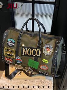 Y2K Style Embroidery Large Capacity Duffel Bag Wallet, Multifunctional Portable Gym Bag, Wet And Dry Separation Travel Bag, Lightweight Training Bag, Fashionable Luggage Bag, Suitable For Students, Cruise Essentials, School, Hospital, Airport, Gym, Travel Vacation, Weekend Overnight, Hiking, Outing, Sports Training, Outdoor Sports, Holiday Gifts, Birthday Gifts Bag For School School Accessories School Stuff