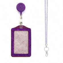 1 件彩色水钻 ABS 塑料伸缩简易挂钩、证件夹、皮带夹、水晶徽章挂绳、渔网项链、新手机挂绳学校用品、返校 - 彩色 - 查看 29