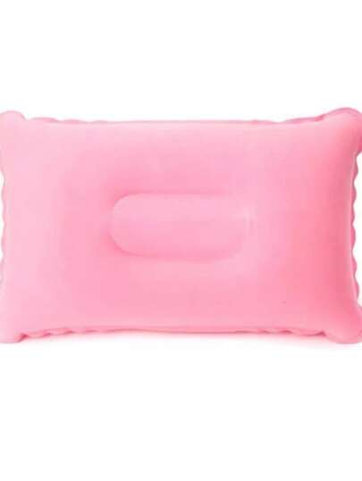 Travesseiro Inflável com Tecido Flocked, Travesseiro Inflável Confortável, Adequado para Escritório